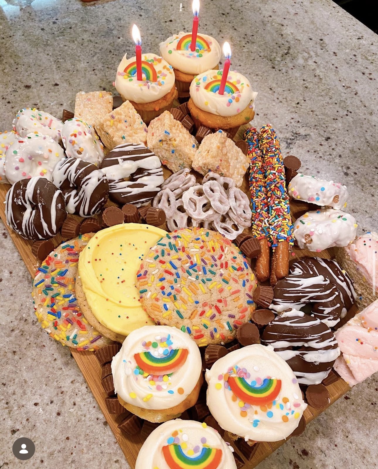 Birthday dessert grazing board