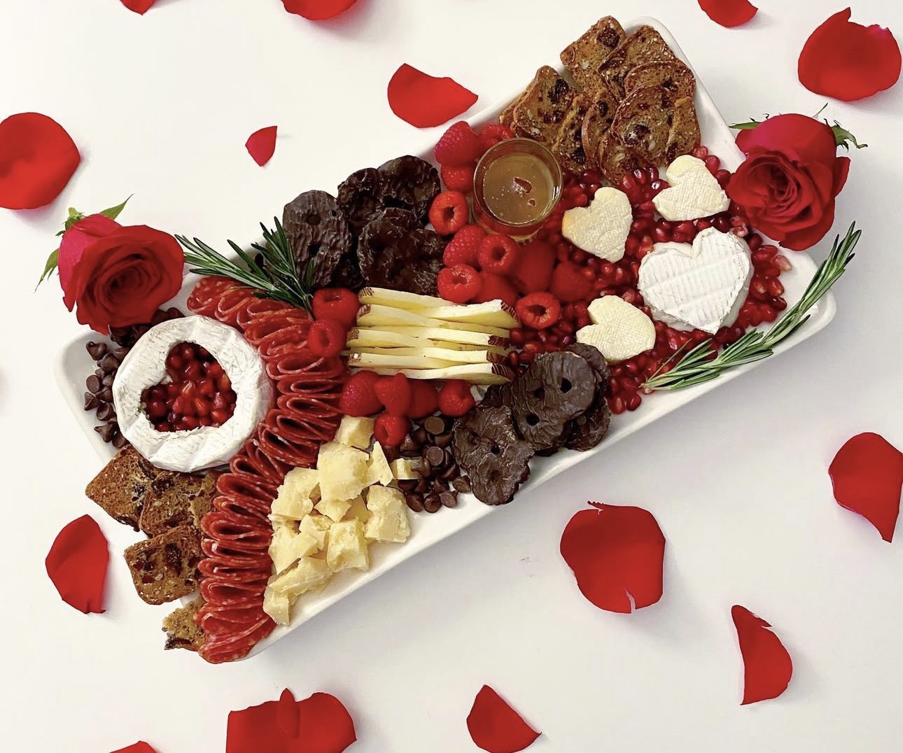 Valentine's day charcuterie board